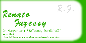 renato fuzessy business card